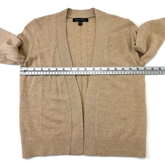 Banana Republic womens cardigan camel merino wool cashmere crop Small neutral - Picture 7 of 9